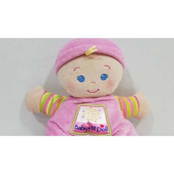 Babys 1st Doll Pink Plush or Lovey Baby Toy For Infants & Toddlers 2008 Rattle - Picture 4 of 7